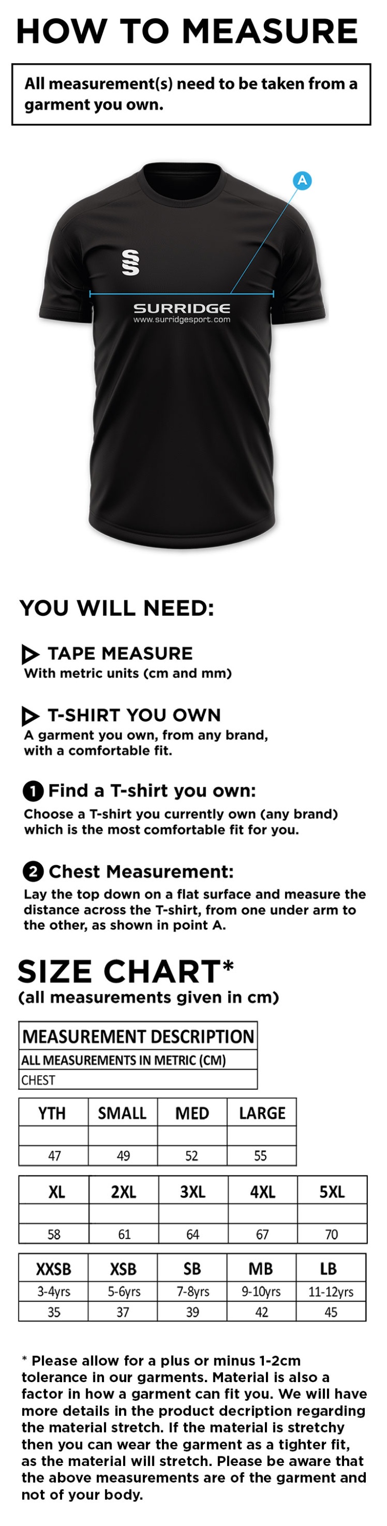 OLD RUTLISHIANS Youth's Blade Polo Shirt - Size Guide